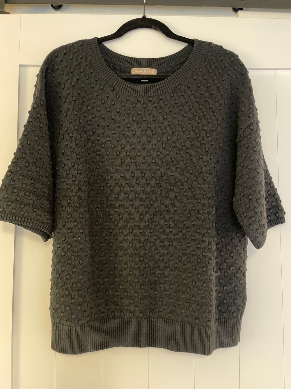Banana Republic Textured Short-Sleeve Crewneck Sweater